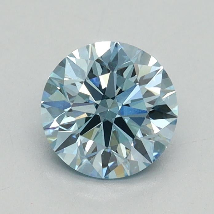 0.84 Ct. Fancy Vivid Blue Round Lab Grown Diamond