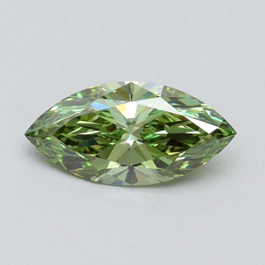 1.00 Ct. Fancy Vivid Green Marquise Lab Grown Diamond