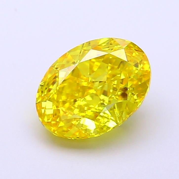 2.02 Ct. Fancy Vivid  Yellow Oval Lab Grown Diamond