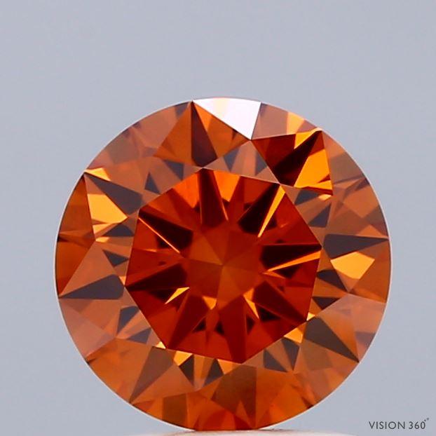 1.51 Ct. Fancy Intense Brownish Orange Round Lab Grown Diamond