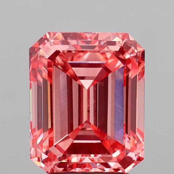 3.02 Ct. Fancy Vivid  Pink Emerald Lab Grown Diamond