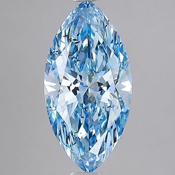 2.85 Ct. Fancy Vivid  Blue Marquise Lab Grown Diamond