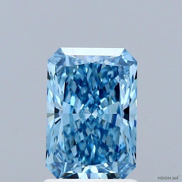 1.50 Ct. Fancy Vivid Blue Radiant Lab Grown Diamond