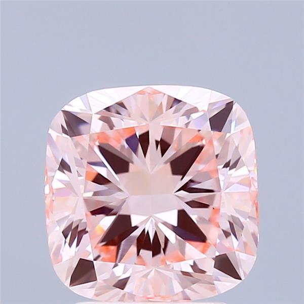 3.02 Ct. Fancy Intense Pink Cushion Lab Grown Diamond