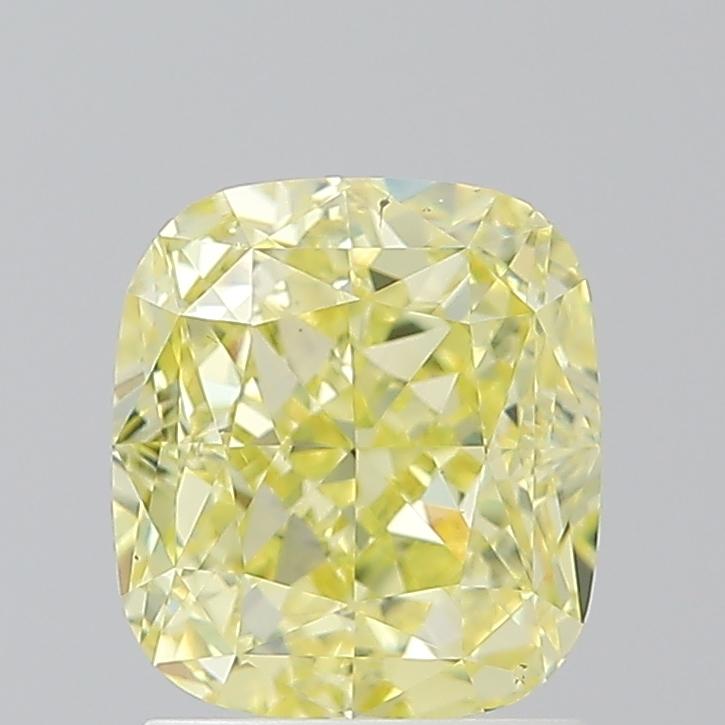 2.01 Ct. Fancy Intense  Yellow Cushion Diamond