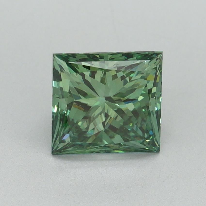 1.54 Ct. Fancy Vivid Pacific Green Princess Lab Grown Diamond