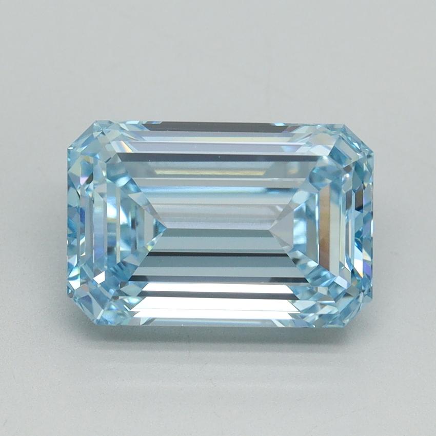 3.41 Ct. Fancy Intense Blue Emerald Lab Grown Diamond