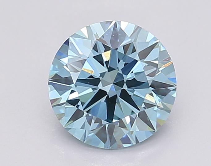 1.23 Ct. Fancy Vivid Blue Round Lab Grown Diamond