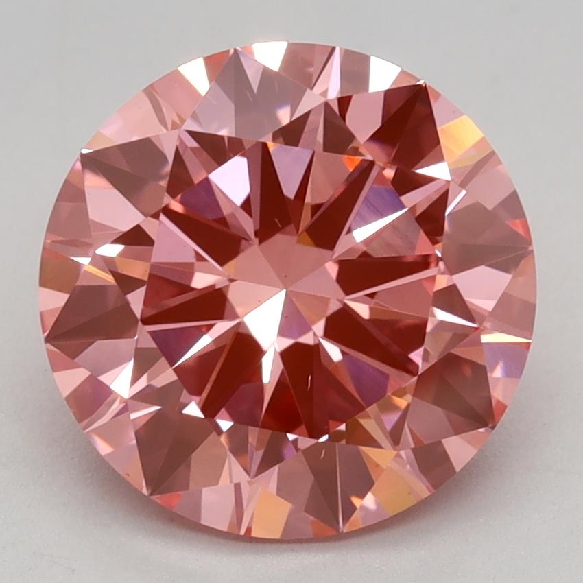2.50 Ct. Fancy Vivid Pink Round Lab Grown Diamond