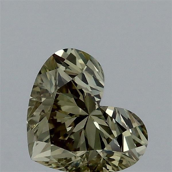 0.80 Ct. Fancy Vivid Green Heart Lab Grown Diamond