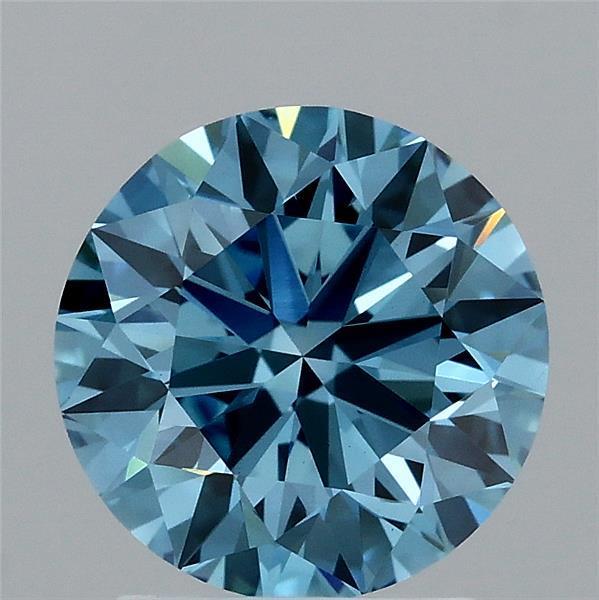2.08 Ct. Fancy Vivid Blue Round Lab Grown Diamond
