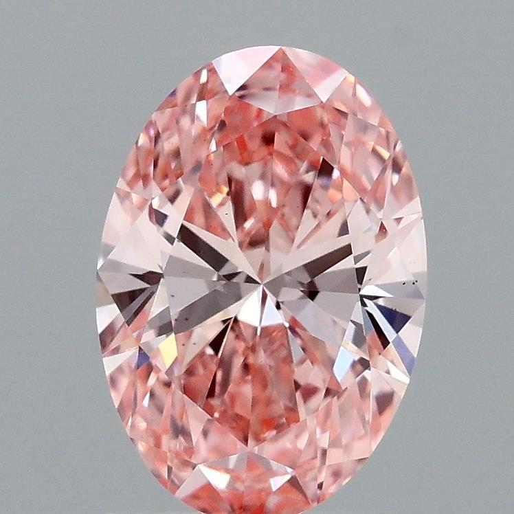 1.56 Ct. Fancy Vivid Pink Oval Lab Grown Diamond