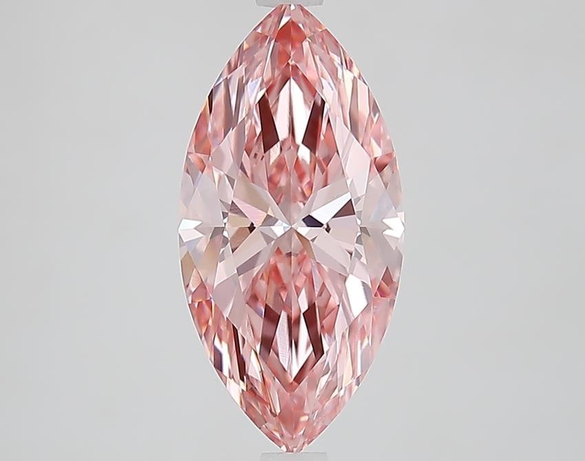 2.52 Ct. Fancy Vivid Pink Marquise Lab Grown Diamond