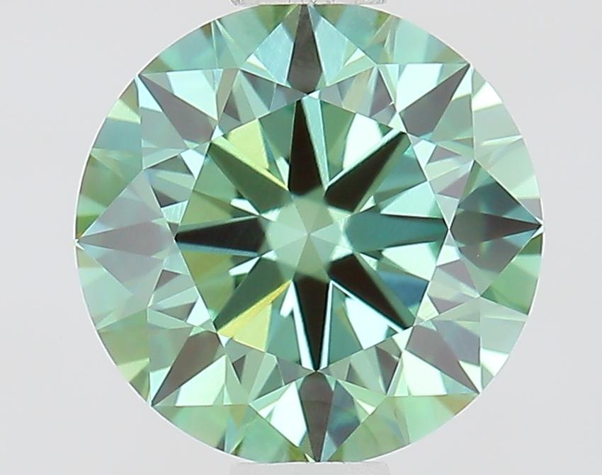 1.03 Ct. Fancy Vivid Green Round Lab Grown Diamond