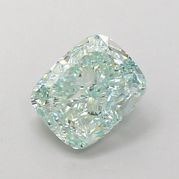 1.58 Ct. Fancy Intense  Green Cushion Lab Grown Diamond