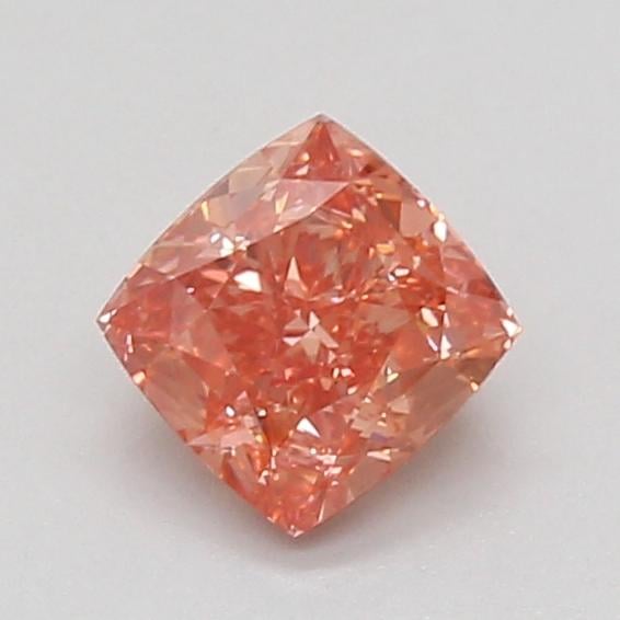 0.90 Ct. Fancy Vivid Pink Cushion Lab Grown Diamond