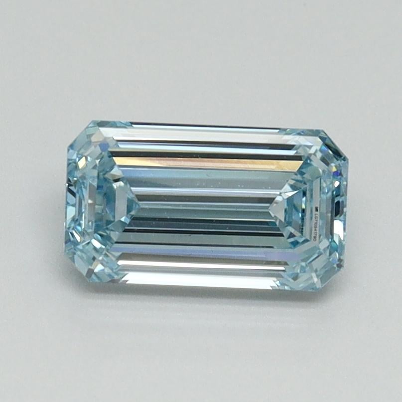 1.00 Ct. Fancy Intense Blue Emerald Lab Grown Diamond