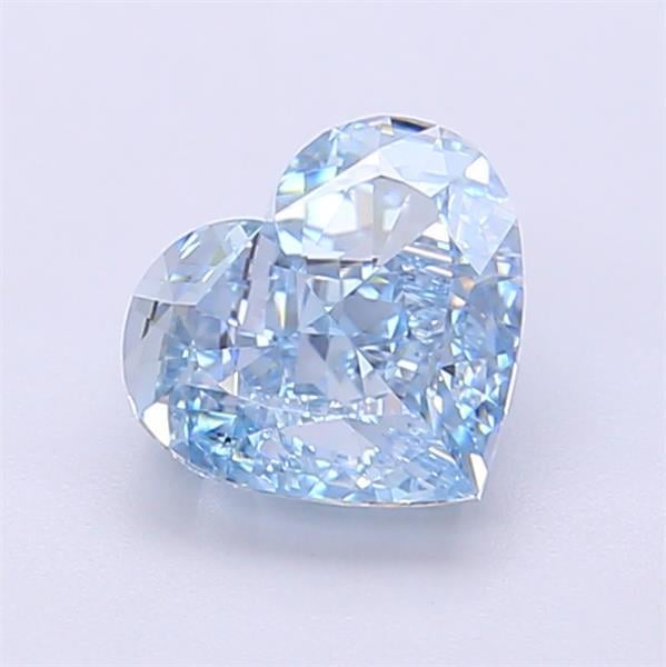 1.33 Ct. Fancy Vivid Blue Heart Lab Grown Diamond