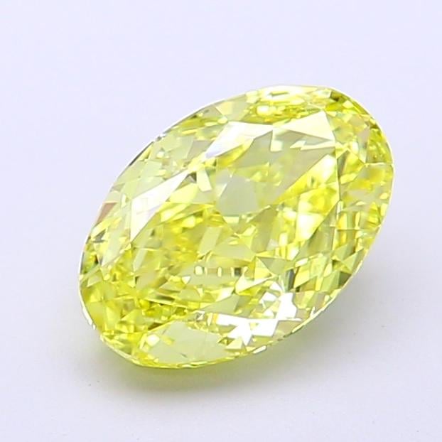 1.47 Ct. Fancy Vivid  Yellow Oval Lab Grown Diamond