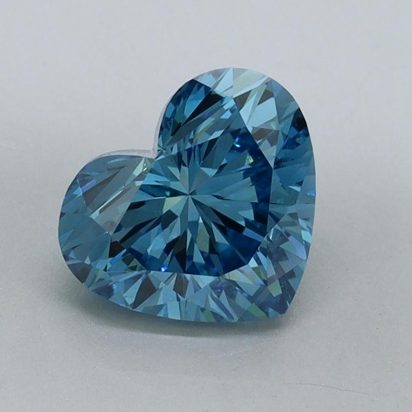 1.21 Ct. Fancy Vivid Blue Heart Lab Grown Diamond