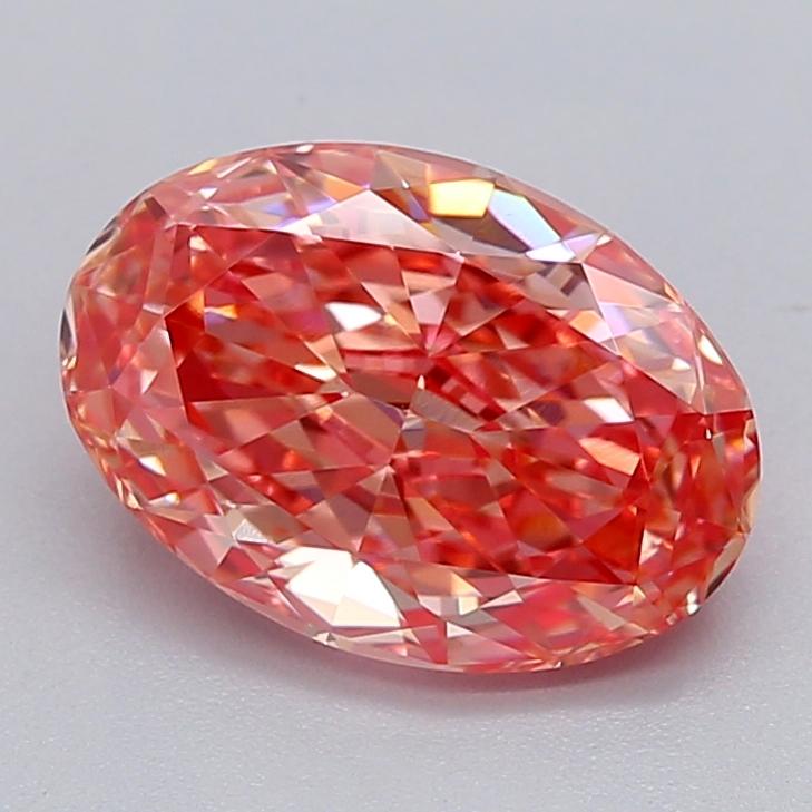 1.76 Ct. Fancy Vivid  Pink Oval Lab Grown Diamond