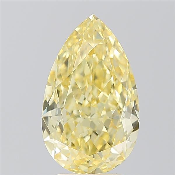 3.51 Ct. Fancy Intense Yellow Pear Lab Grown Diamond