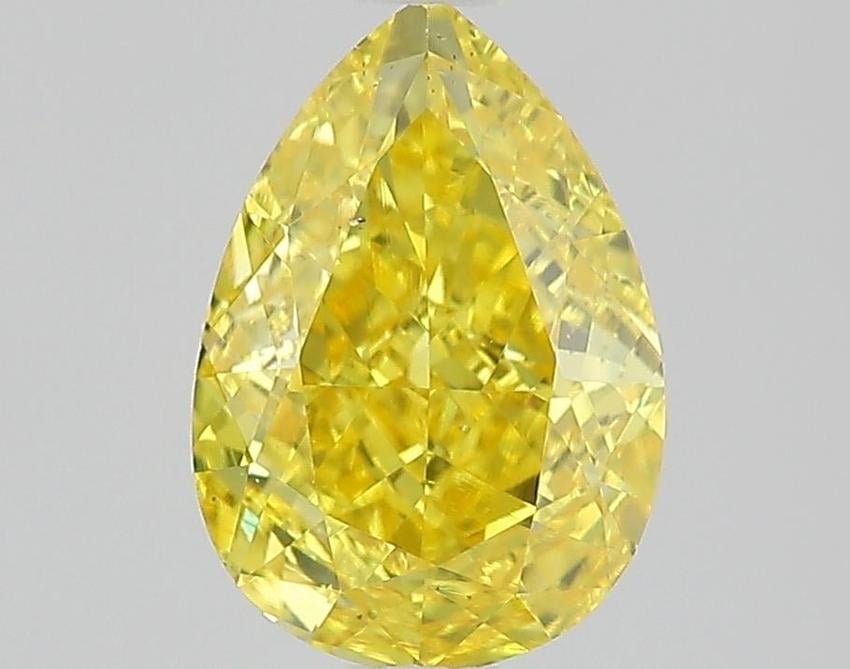 1.10 Ct. Fancy Intense Yellow Pear Lab Grown Diamond