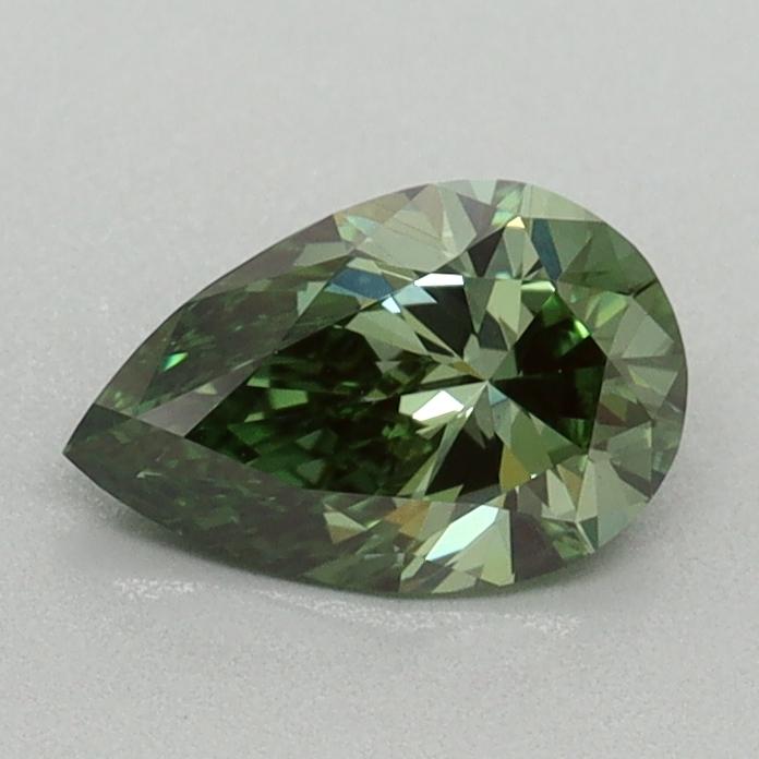 0.70 Ct. Fancy Vivid Green Pear Lab Grown Diamond
