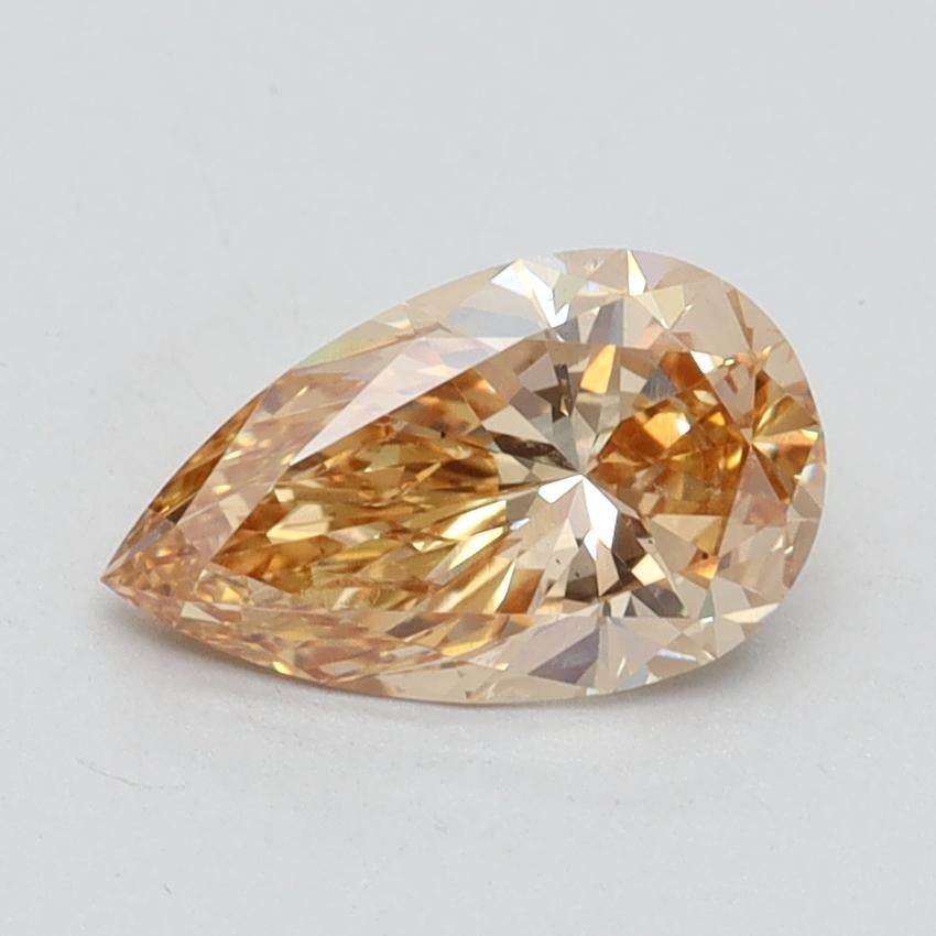 1.04 Ct. Fancy Intense Brownish Yellow Pear Lab Grown Diamond