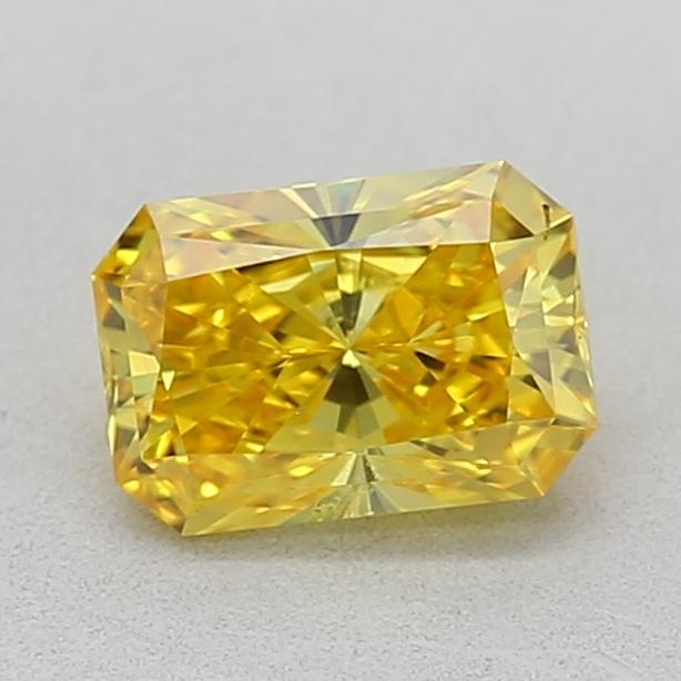 0.52 Ct. Fancy Vivid Yellow Radiant Lab Grown Diamond