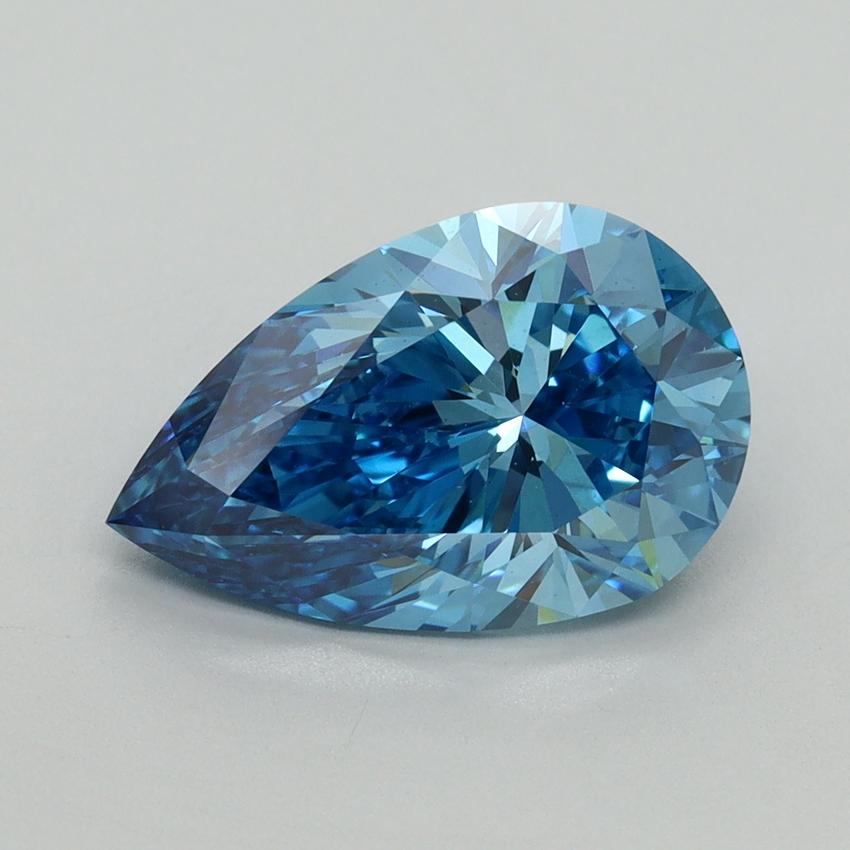 3.02 Ct. Fancy Vivid Blue Pear Lab Grown Diamond