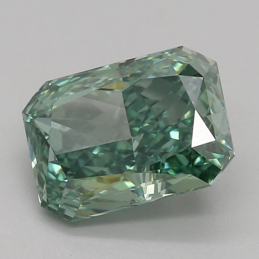 2.09 Ct. Fancy Vivid Green Radiant Lab Grown Diamond