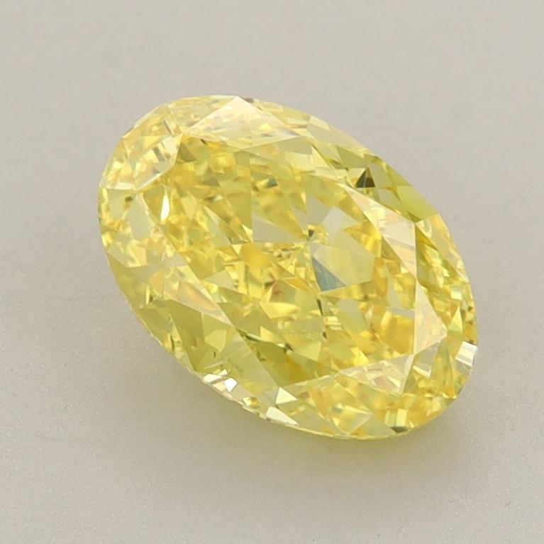1.54 Ct. Fancy Vivid  Yellow Oval Lab Grown Diamond