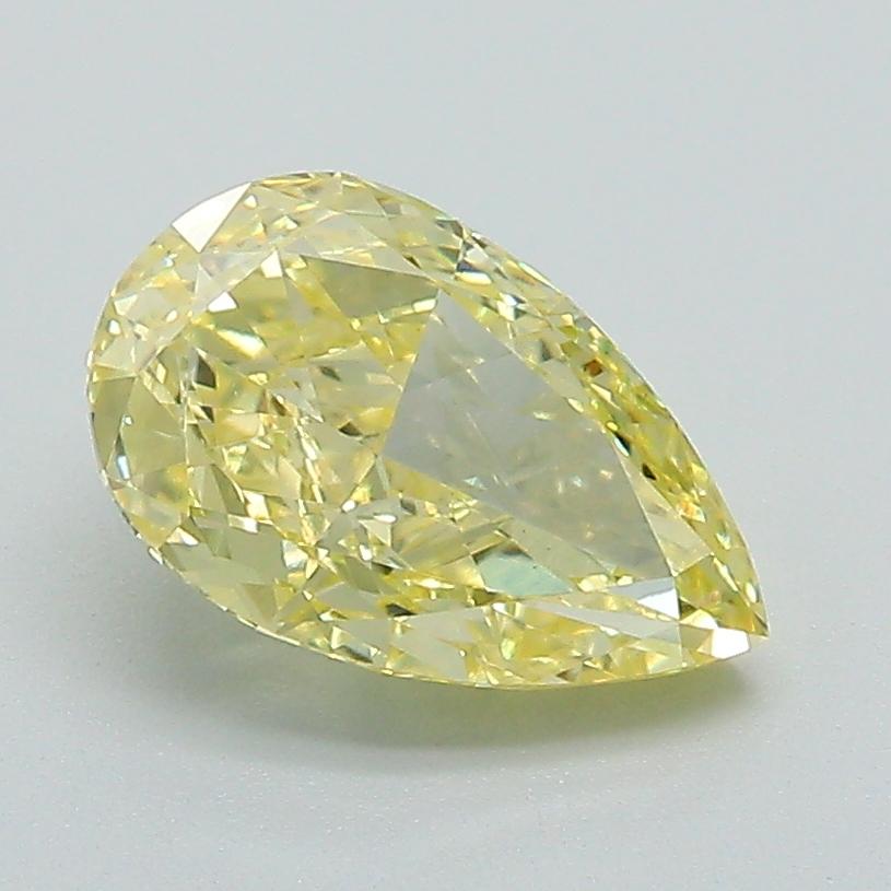 1.63 Ct. Fancy Vivid Yellow Pear Lab Grown Diamond