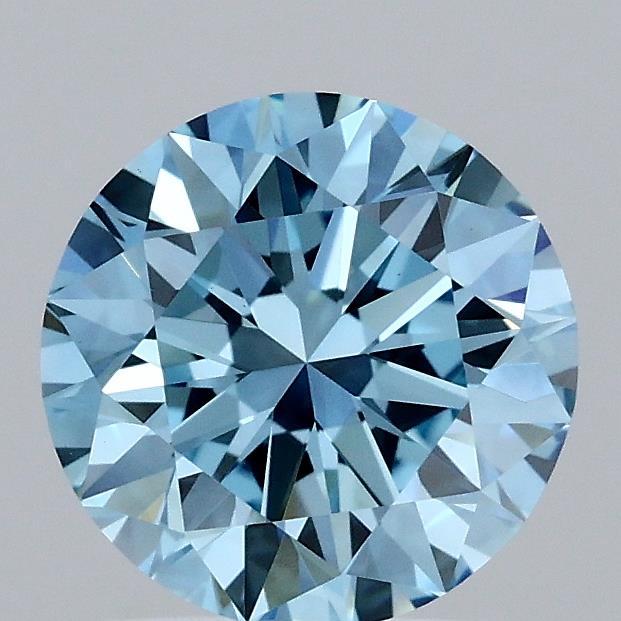 1.50 Ct. Fancy Vivid Blue Round Lab Grown Diamond