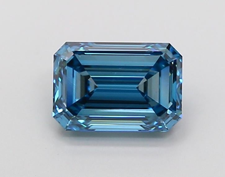 1.58 Ct. Fancy Vivid Blue Emerald Lab Grown Diamond