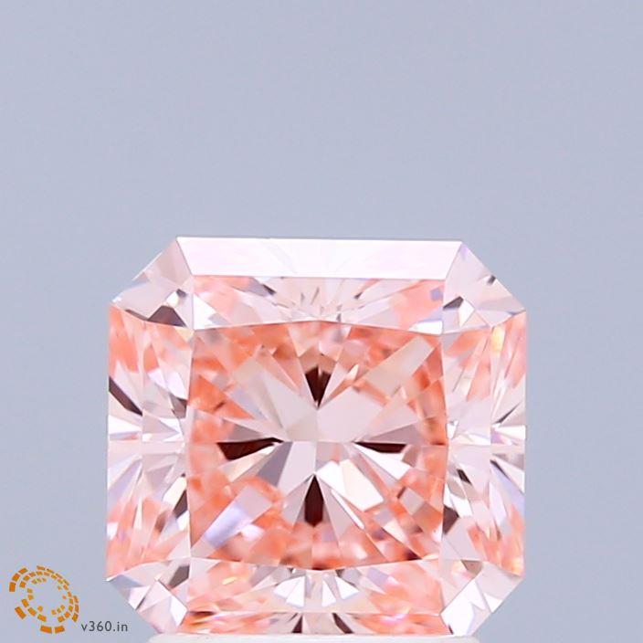 2.10 Ct. Fancy Vivid Pink Radiant Lab Grown Diamond