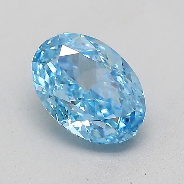0.55 Ct. Fancy Vivid  Blue Oval Lab Grown Diamond