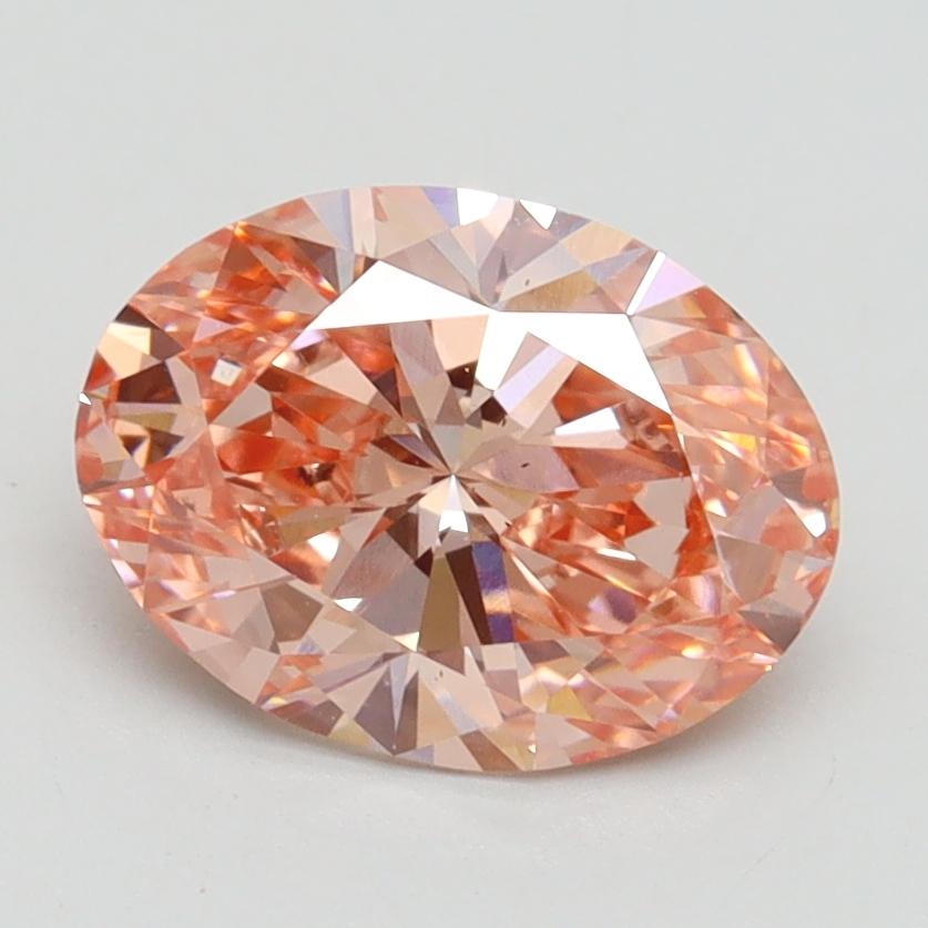 1.71 Ct. Fancy Intense Pink Oval Lab Grown Diamond