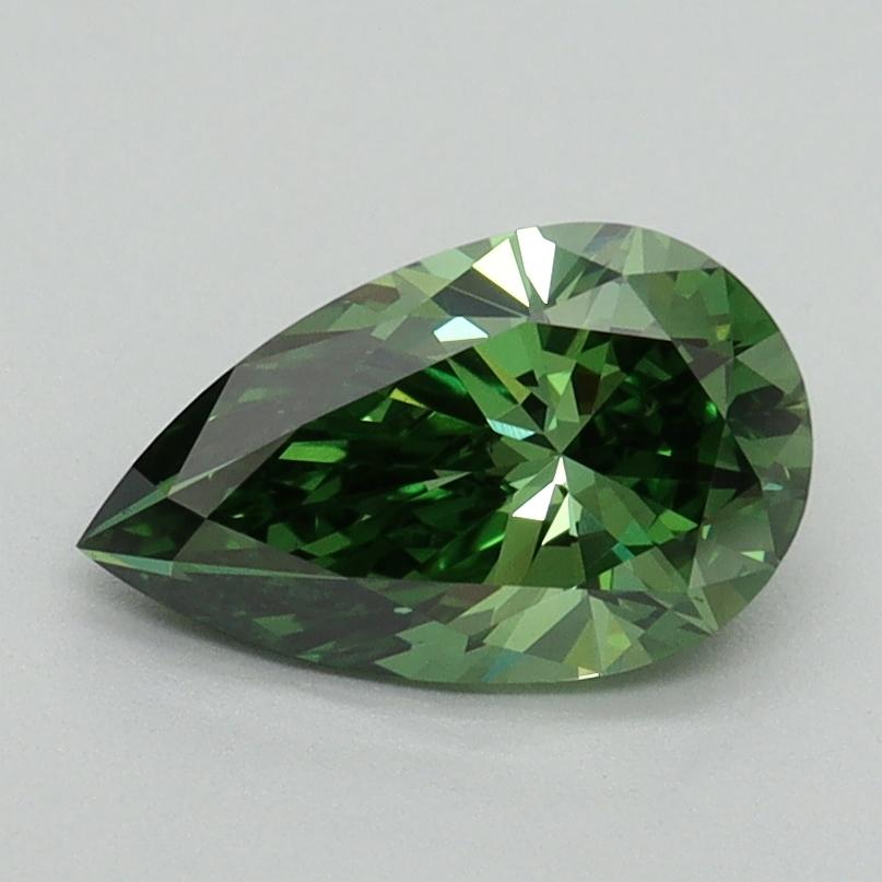 1.10 Ct. Fancy Vivid Pacific Green Pear Lab Grown Diamond