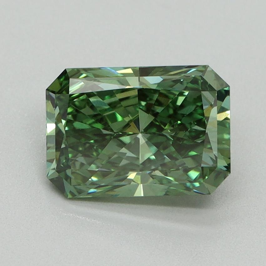 1.84 Ct. Fancy Vivid Green Radiant Lab Grown Diamond