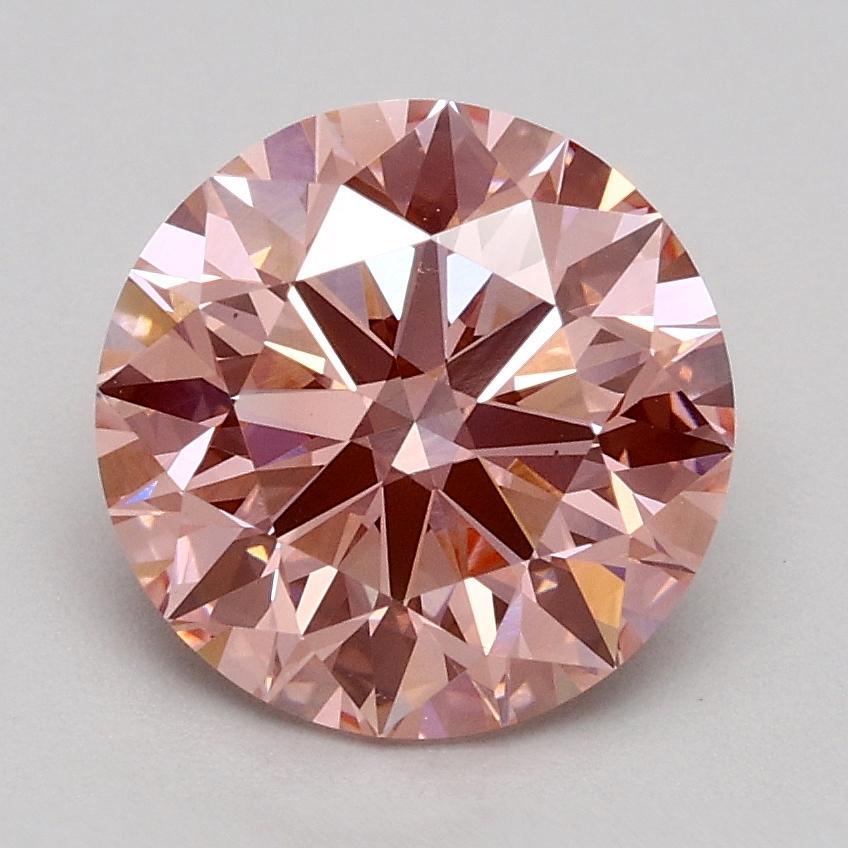 1.75 Ct. Fancy Intense Pink Round Lab Grown Diamond