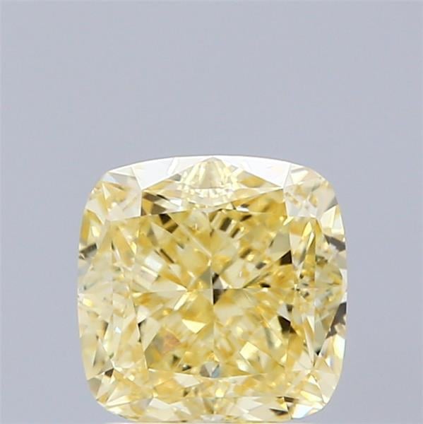 2.02 Ct. Fancy Intense  Yellow Cushion Lab Grown Diamond