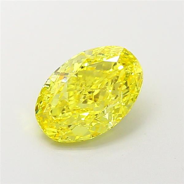 1.63 Ct. Fancy Intense Yellow Oval Lab Grown Diamond