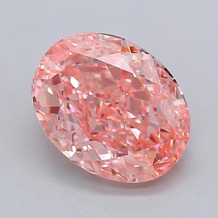 2.11 Ct. Fancy Vivid  Pink Oval Lab Grown Diamond