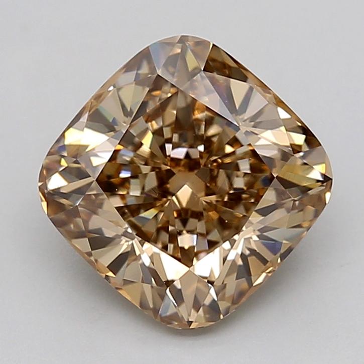 2.70 Ct. Light  Brown Cushion Lab Grown Diamond