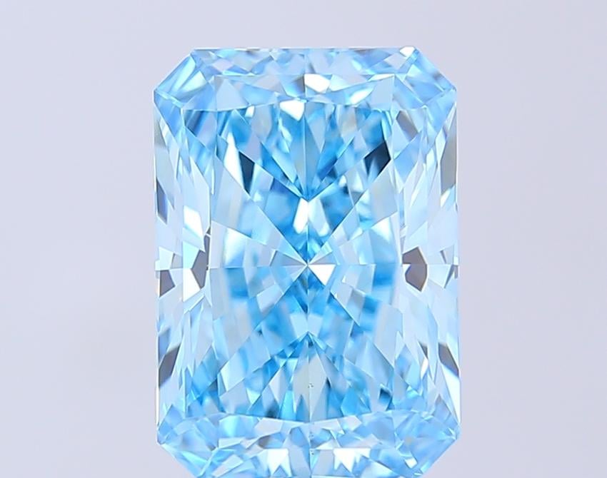 5.10 Ct. Fancy Vivid  Blue Radiant Lab Grown Diamond