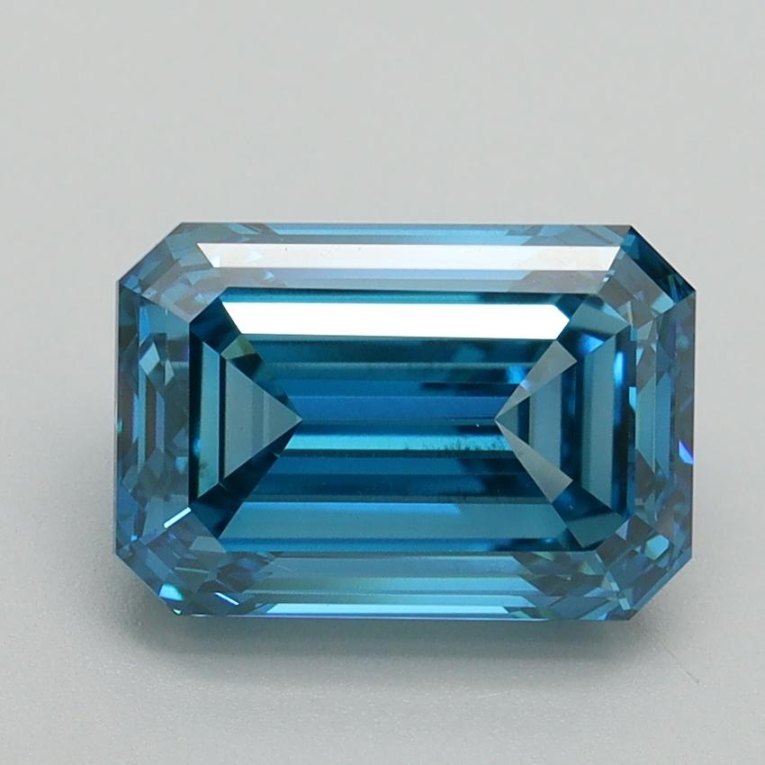 3.01 Ct. Fancy Vivid Blue Emerald Lab Grown Diamond