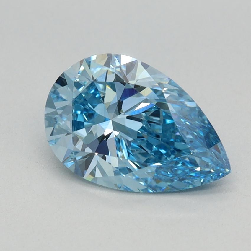 0.91 Ct. Fancy Vivid Blue Pear Lab Grown Diamond