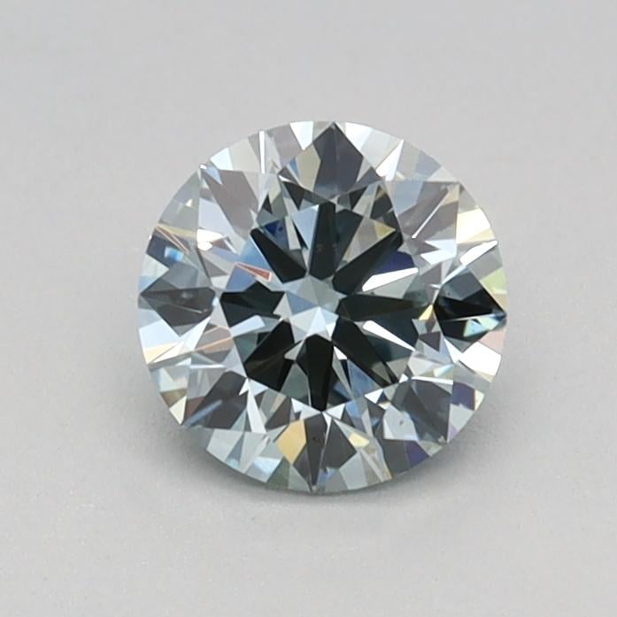 0.52 Ct. Fancy Intense Bluish Green Round Lab Grown Diamond
